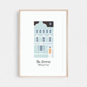 Custom house portrait, Realtor closing gift, First date gift, Our first house portrait, Custom house print, First date location, Anniversary gift, Housewarming gift, Engagement gift.