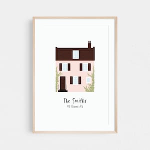 Custom house portrait, Realtor closing gift, First date gift, Our first house portrait, Custom house print, First date location, Anniversary gift, Housewarming gift, Engagement gift.