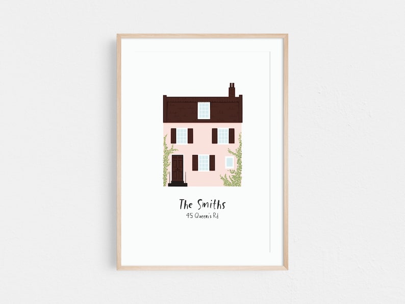 Custom house portrait, Realtor closing gift, First date gift, Our first house portrait, Custom house print, First date location, Anniversary gift, Housewarming gift, Engagement gift.