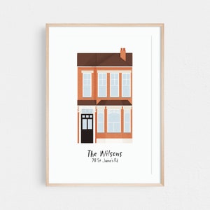 Custom house portrait, Realtor closing gift, First date gift, Our first house portrait, Custom house print, First date location, Anniversary gift, Housewarming gift, Engagement gift.
