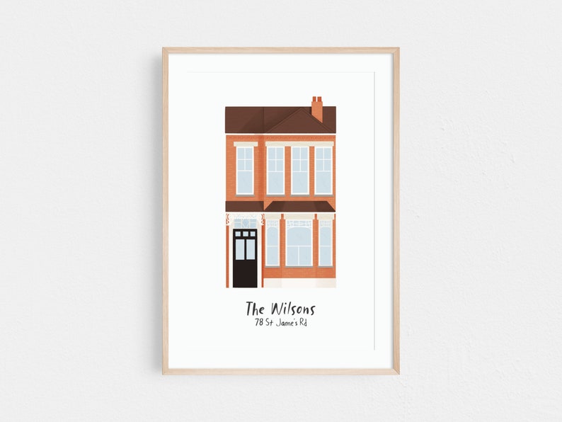 Custom house portrait, Realtor closing gift, First date gift, Our first house portrait, Custom house print, First date location, Anniversary gift, Housewarming gift, Engagement gift.