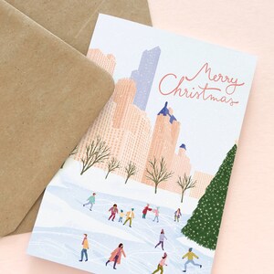 Travel Christmas card pack, Pack of 3 assorted cards, Holiday card set for traveler, Travel Christmas card set, plastic free card image 10
