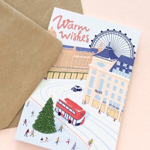 Travel Christmas card pack, Pack of 3 assorted cards, Holiday card set for traveler, Travel Christmas card set, plastic free card image 9