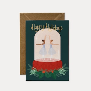 Nussknacker Ballett Karte, Ballerina Weihnachtskarte, Nussknacker Weihnachtskarte, Nussknacker Grußkarte | Umweltfreundliche Karte, plastikfreie Karte
