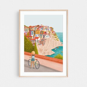 Cinque Terre print, Cinque Terre painting, Cinque Terre poster, Manarola Italy travel poster, Travel destination poster, Italy lover gifts