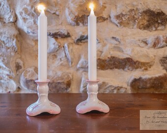 Pair of James Kent Old Foley Candlestick, Candle Holders