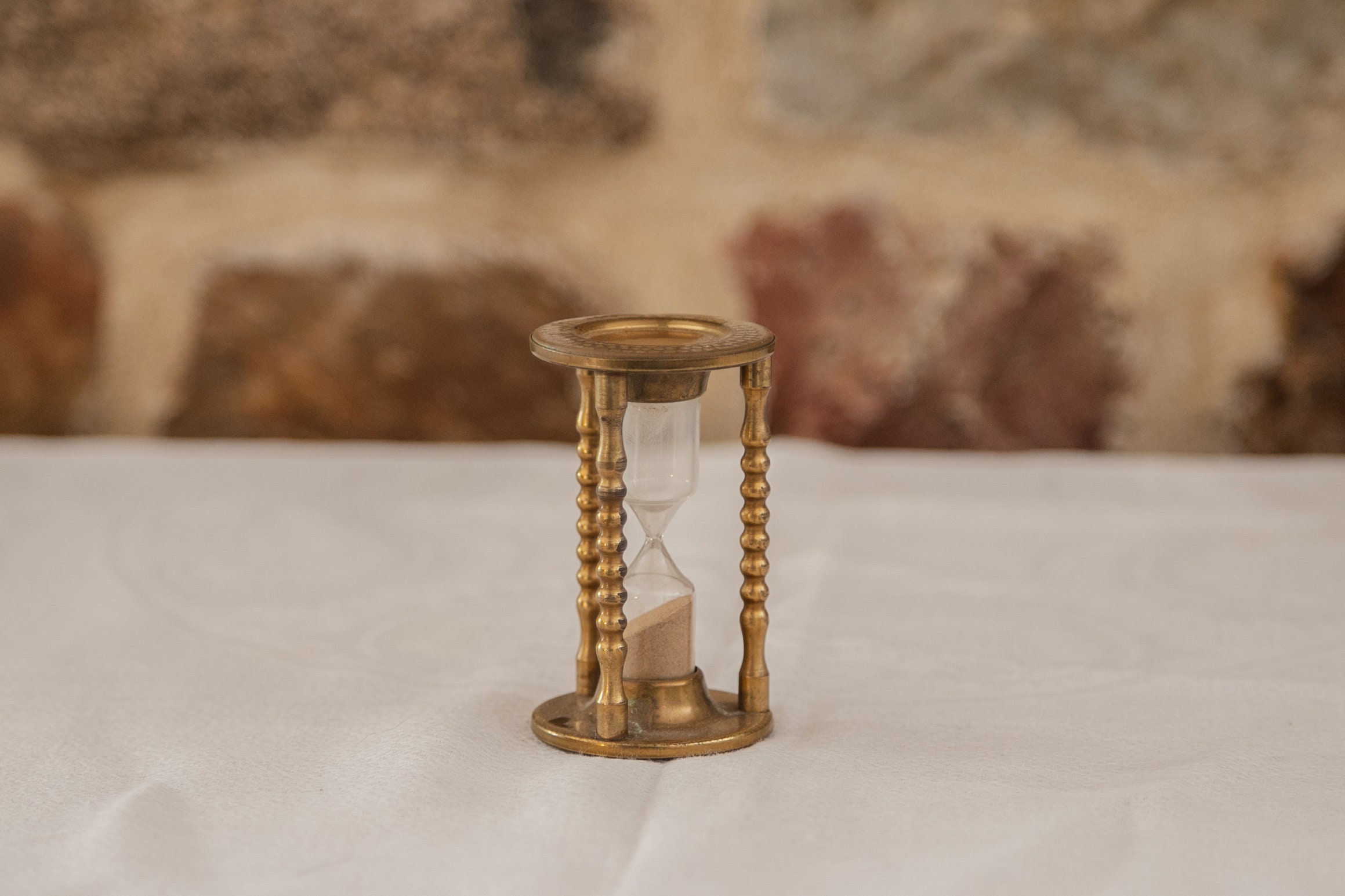 Sablier Vintage Français Brass Egg Timer 5 Minutes