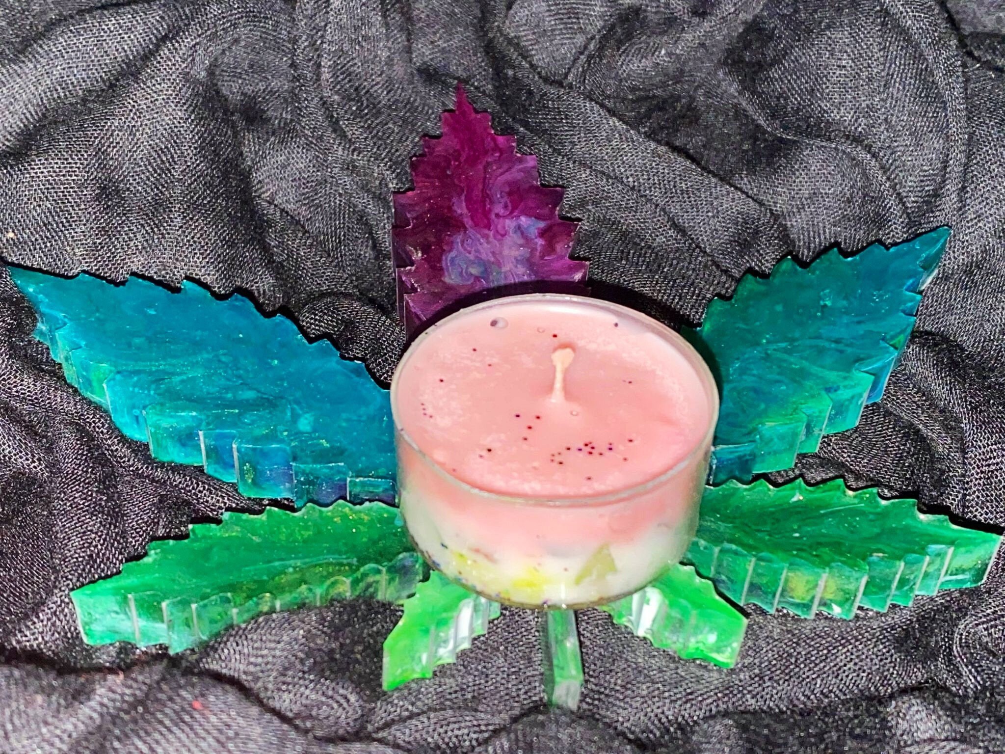 Handmade weed / cannabis / pot leaf shaped candle holders Etsy