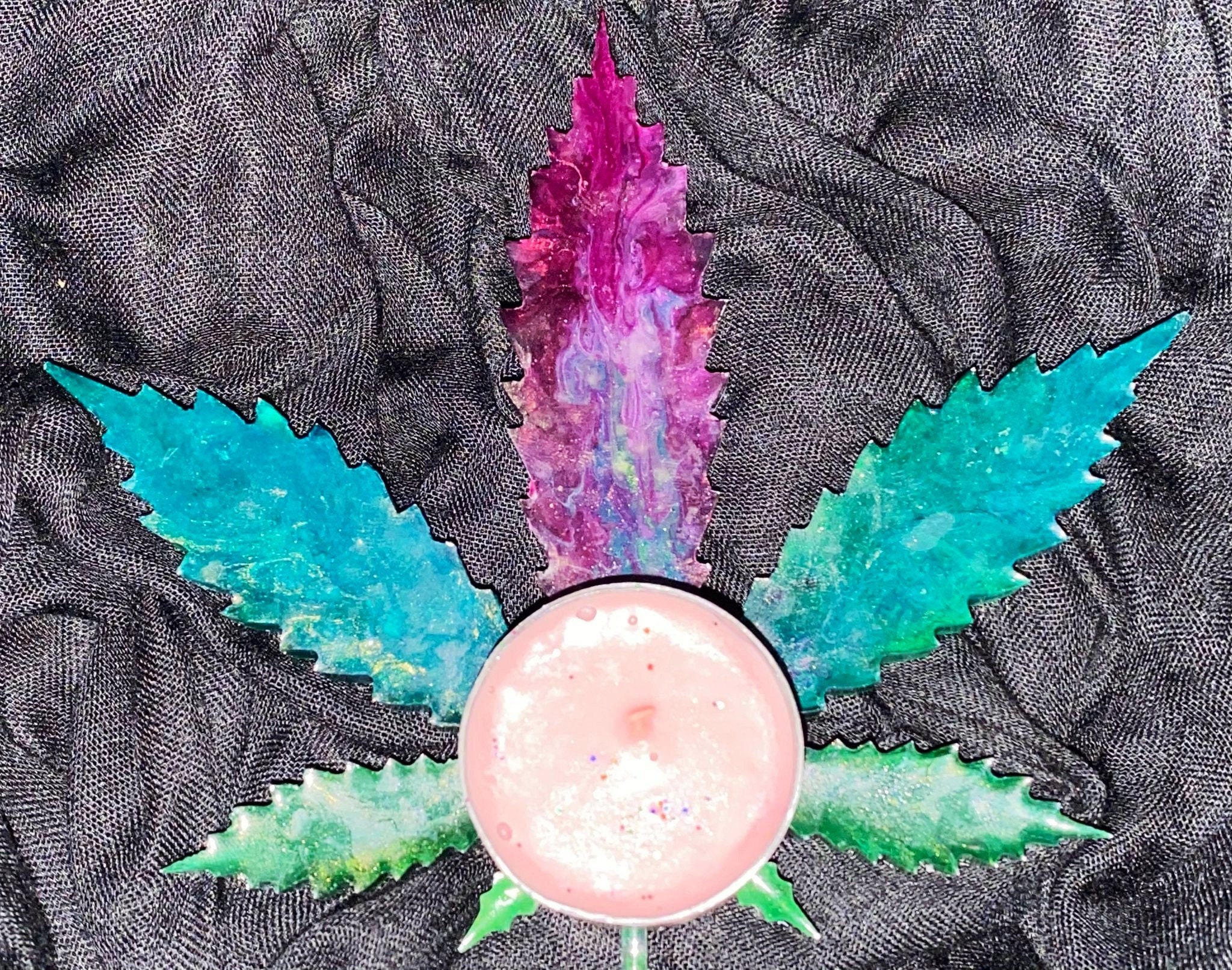 Handmade weed / cannabis / pot leaf shaped candle holders Etsy