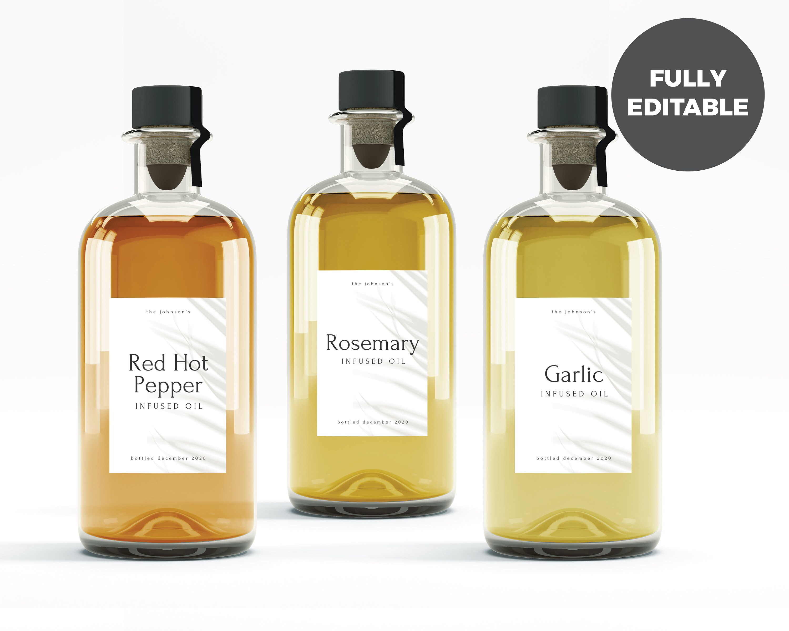 EDITABLE Infused Oil Packaging Label Printable Template | Etsy