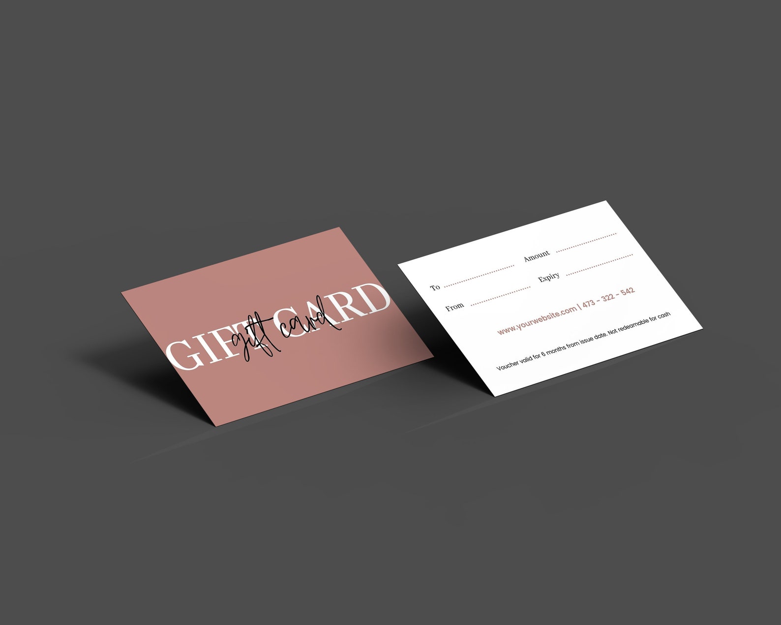 EDITABLE CUSTOM Gift Card Business Minimal Gift Card Etsy Ireland