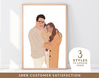 DIGITAL Custom illustration, Portrait, personalized, gift, Drawing, art, birthday, anniversary, valentines day, couple, last minute