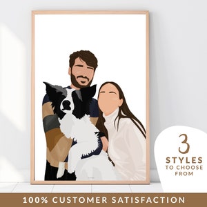 DIGITALE Illustrazione personalizzata, Ritratto, personalizzato, regalo, Disegno, Arte, compleanno, anniversario, San Valentino, Famiglia, Festa della mamma