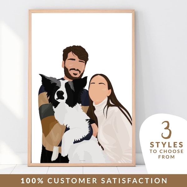 DIGITAL custom Personalisierte Illustration, Portrait, Geburtstag, Jahrestag, Valentinstag, Muttertag, Geschenk, Bild, Foto, Kunst