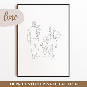 DIGITAL custom Personalisierte Illustration, Portrait, Geburtstag, Jahrestag, Familie, Weihnachten, Geschenk, Bild, Foto, Zeichnung, Kunst