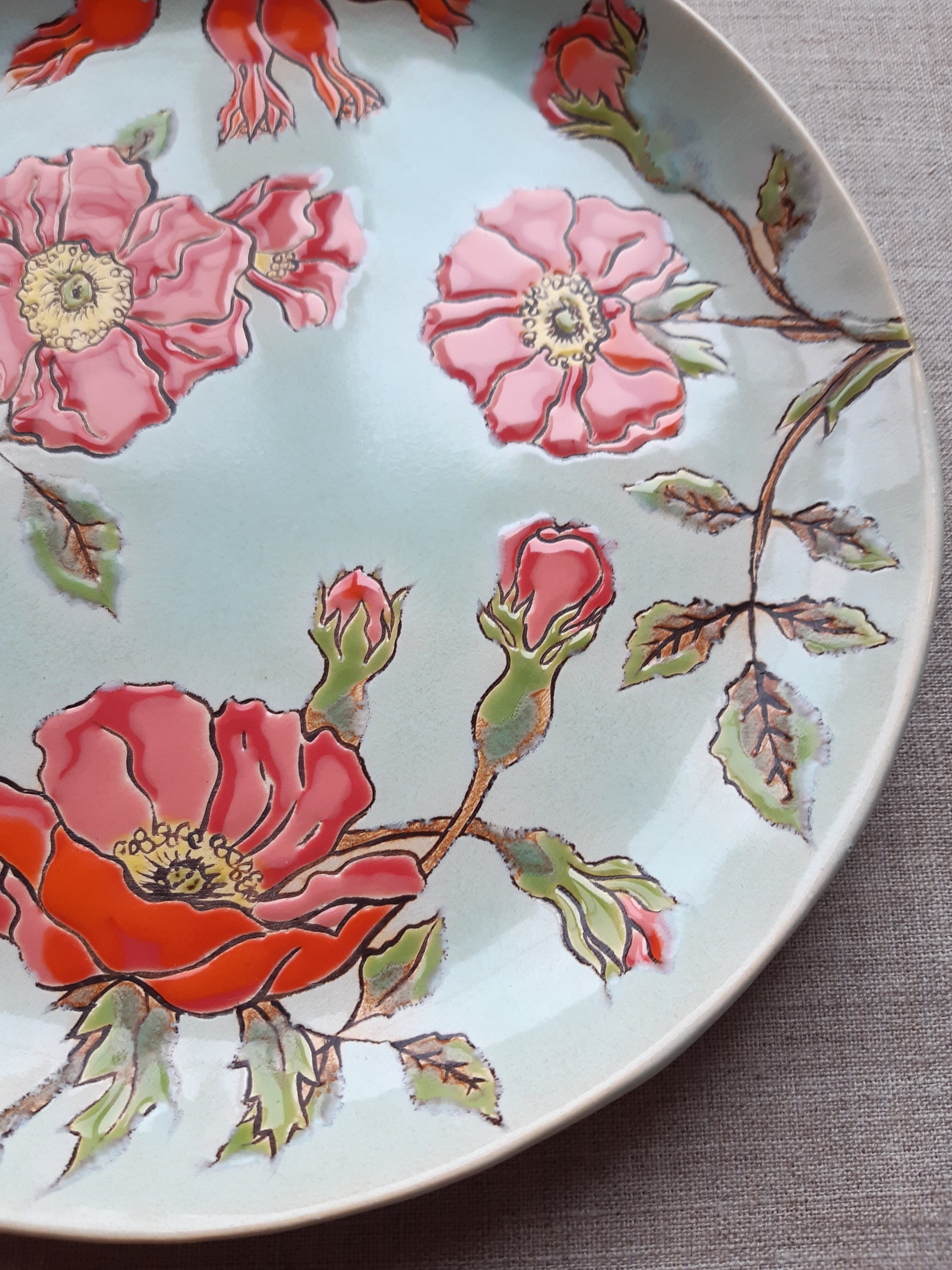 Ceramic fruit plate Fruits serving Сeramic plate with Etsy