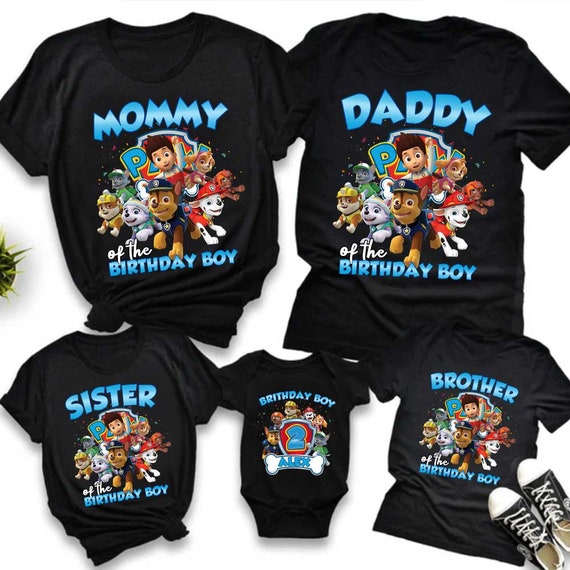 Paw Patrol Chase Birthday Shirt Paw 
