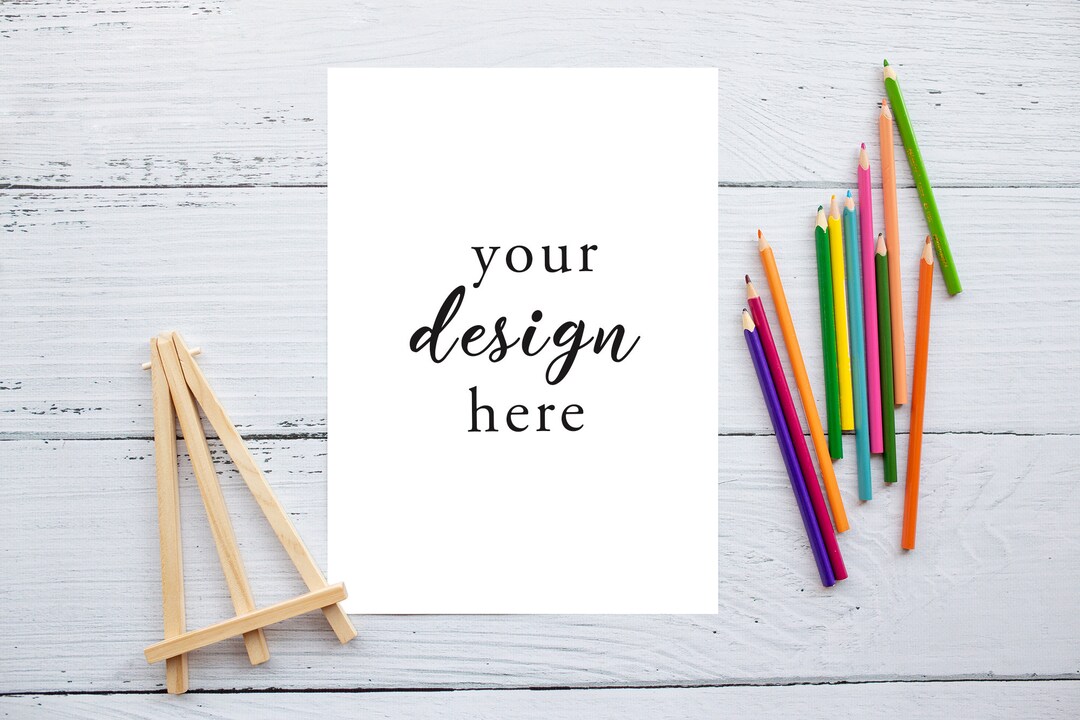 Coloring Page A4 Mockup, Kids Worksheet Background, Kids Poster