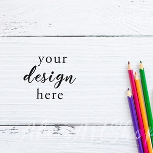 Product placement background for drawing or school supplies