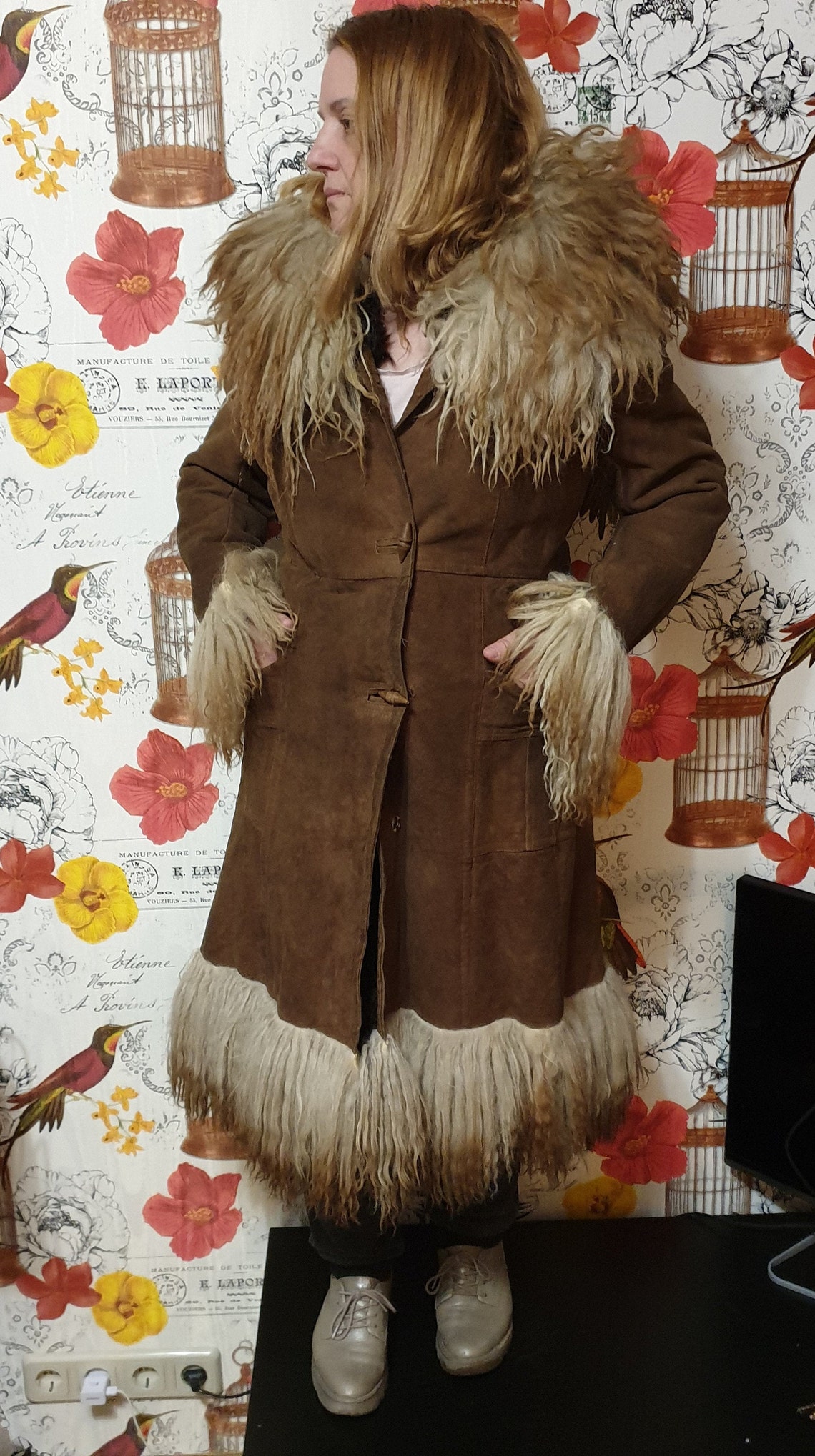 Vintage Afghan Coat Penny Lane/szXSS/Rare from196Os 1970s Etsy