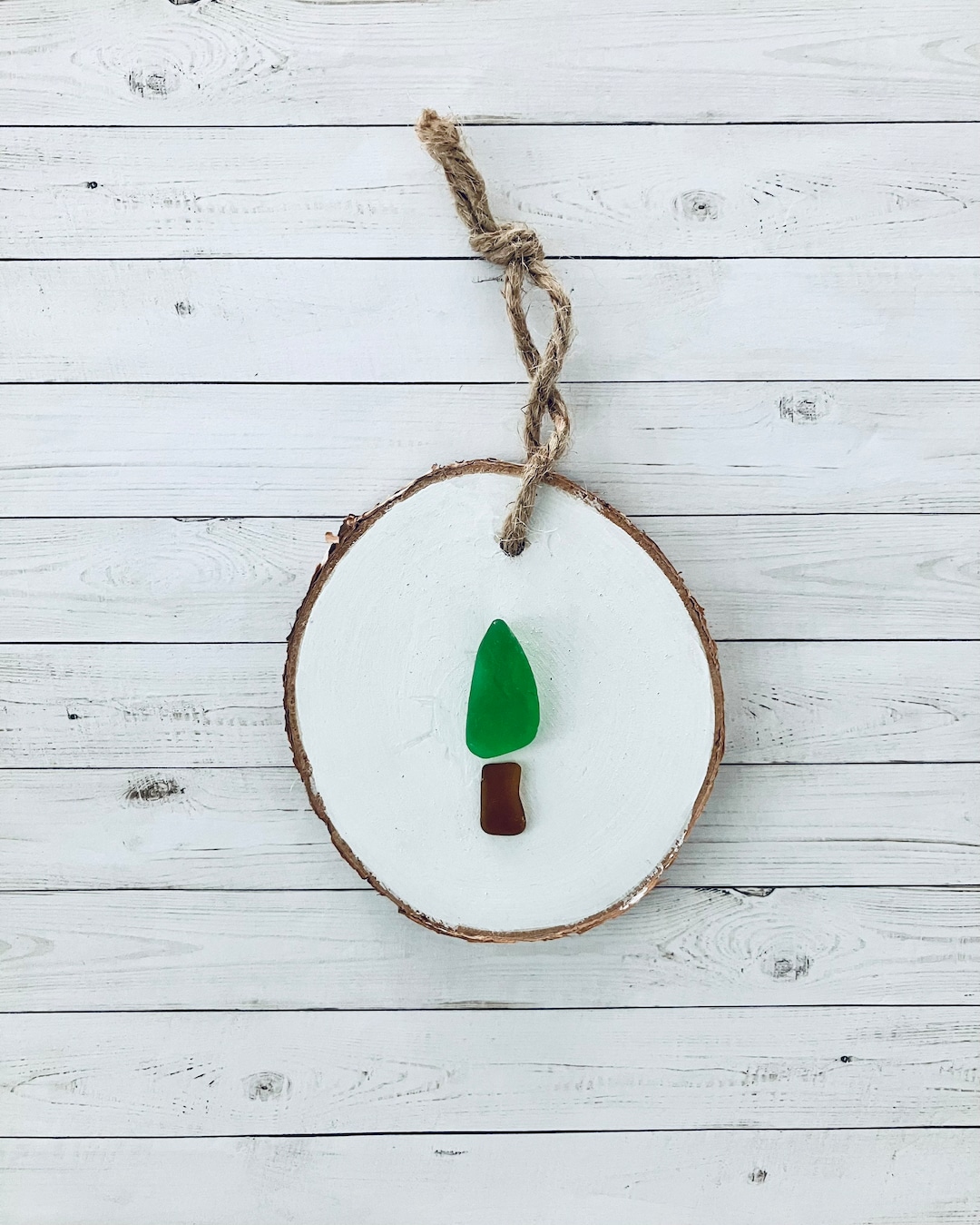 Sea Glass Christmas Tree Ornament Beach Glass Christmas Tree Ornament