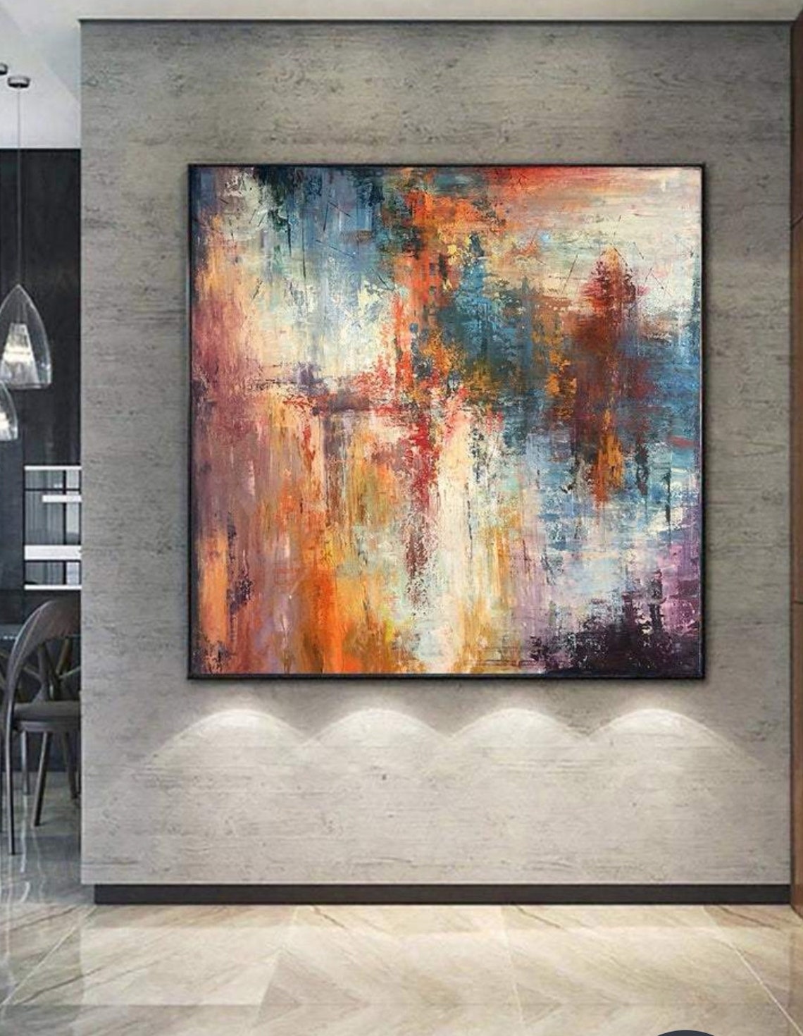 Handcrafted Abstract Original Oil Paintings: Elevate Your Home Decor