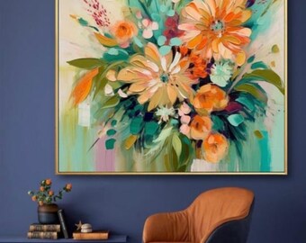 Handcrafted Abstract Original Oil Paintings: Elevate Your Home Decor