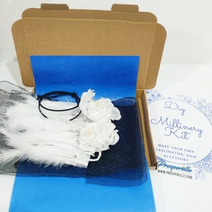 Diy millinery kit 1 Fascinator/ Make your own Hat/ Diy hat kit/ Diycraft kits /Hen party Diy kits