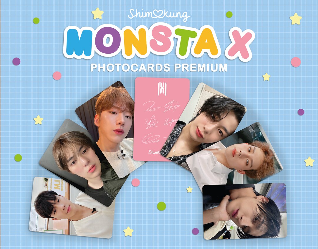 KPOP Photocards MONSTA X / Photocard PREMIUM / Kpop Journal / Kpop Wall Decor / Kpop Photocard