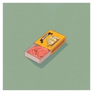 Matchbox Cat | Art Print | Illustration | Cat Art | Cat Illustration | Animal Art