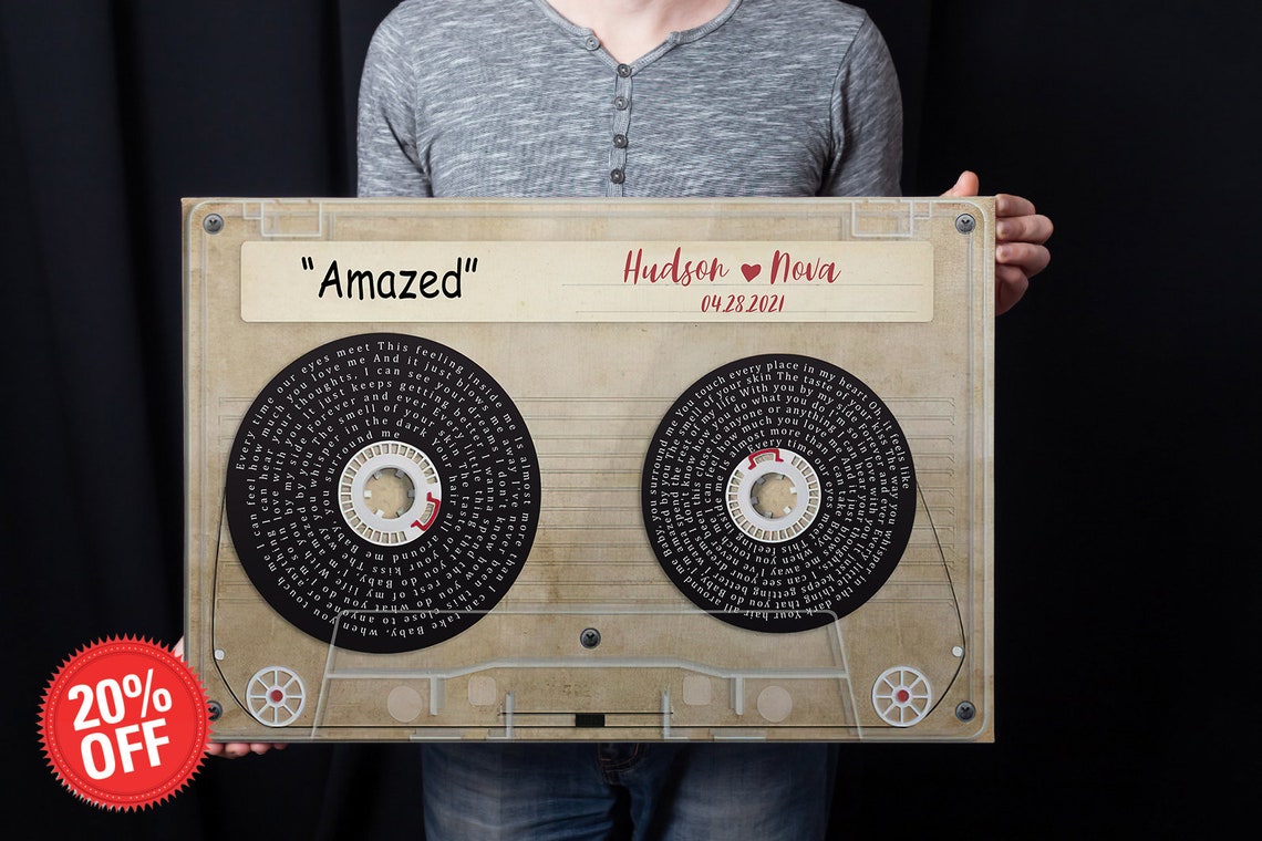 Song Lyrics Wall Art Cassette Tape Black Art Lyrics Wall Art Etsy