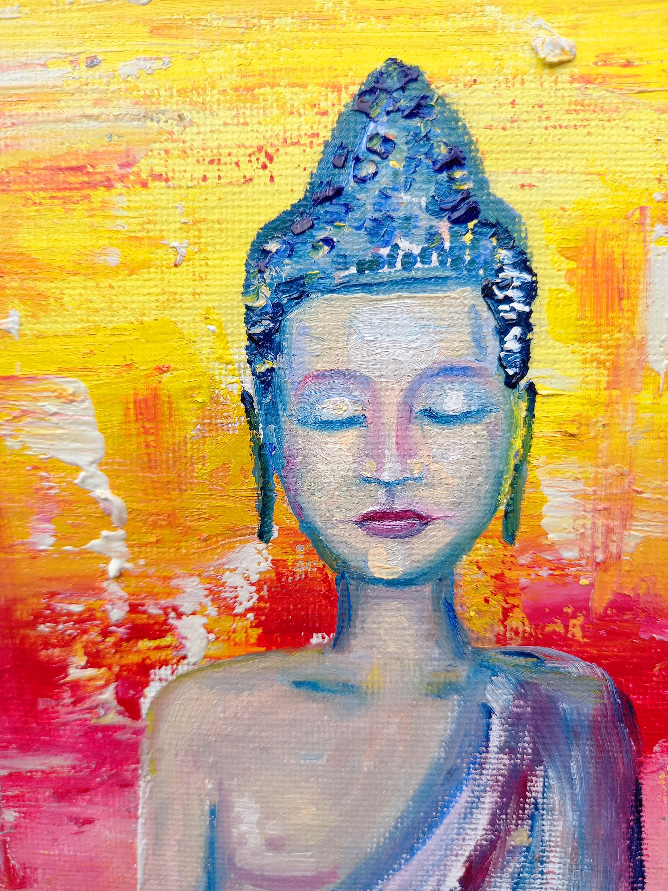 Buddha Painting Wall Art MADE TO ORDER Meditation Art Lotus Etsy UK