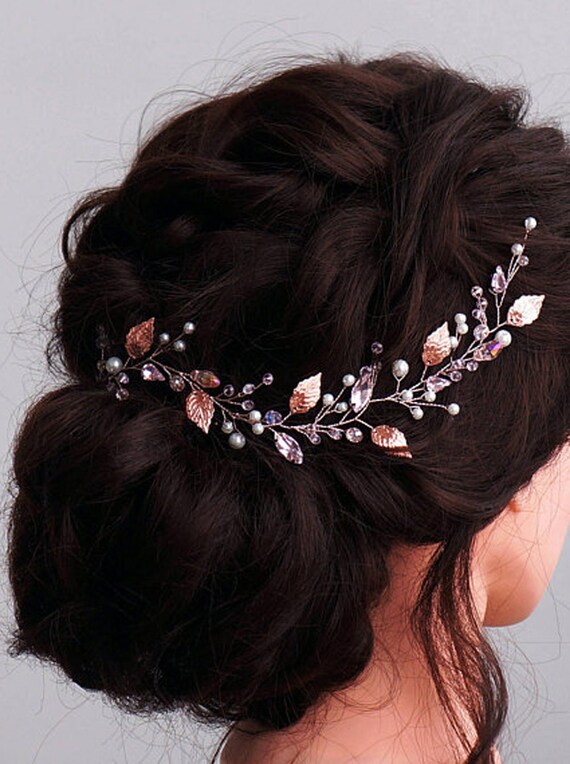 obturador capoc profundo Joyas para el cabello de boda Cuentas Clip para el cabello - Etsy España