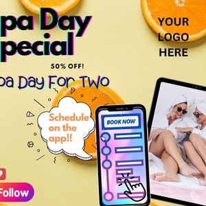 Flyer Ad | Spa Day Special | Editable Flyer | Customize | Editable Download | Store flyer  | Spa Day | 11x8.5 Flyer | Store flyer