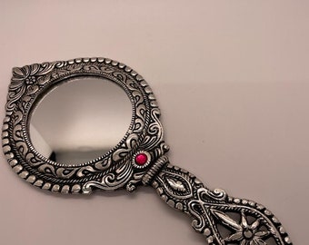 Specchio da toeletta vintage unico con bordi smussati, idea regalo