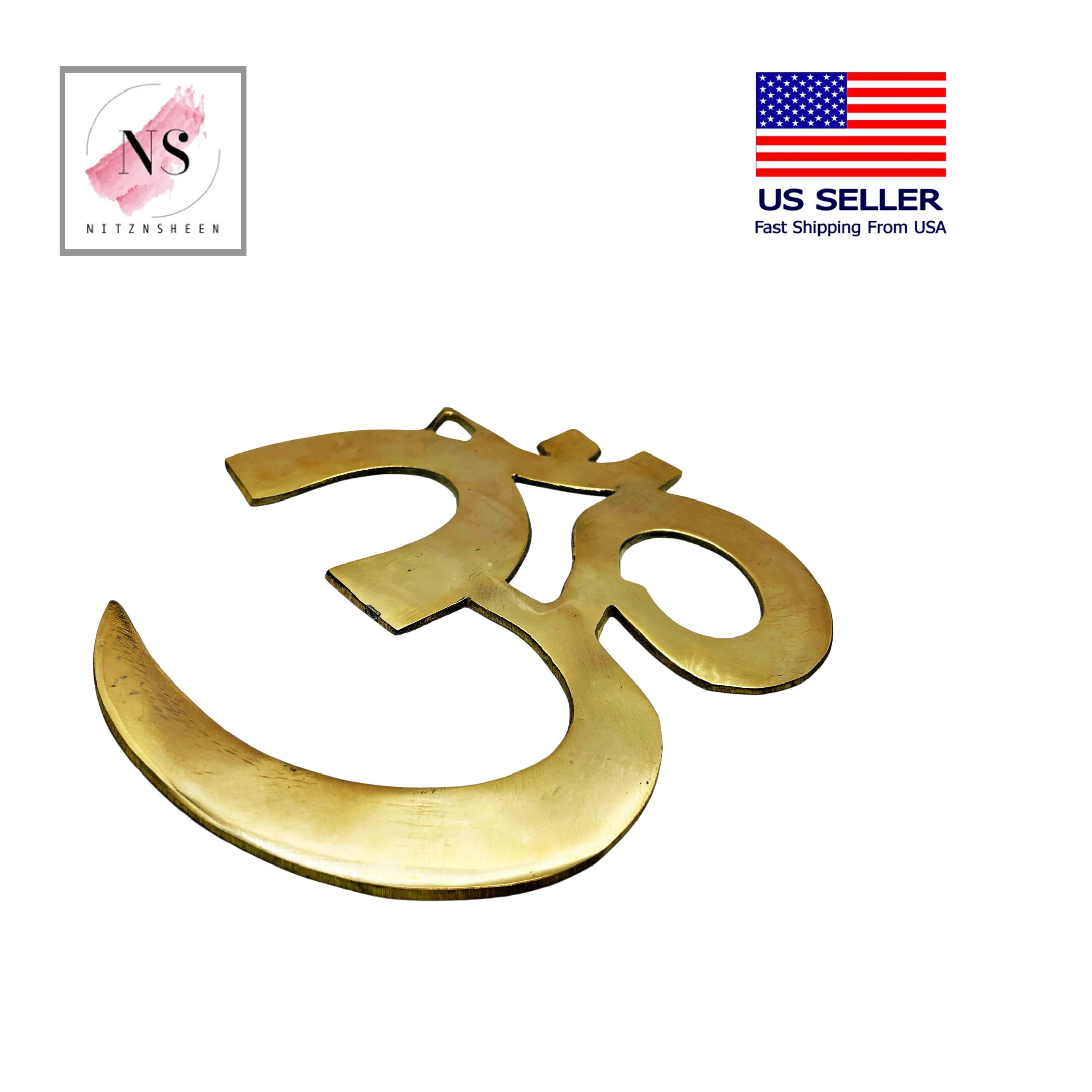 Om Wall Hanging in Metal and Brass Finish Etsy