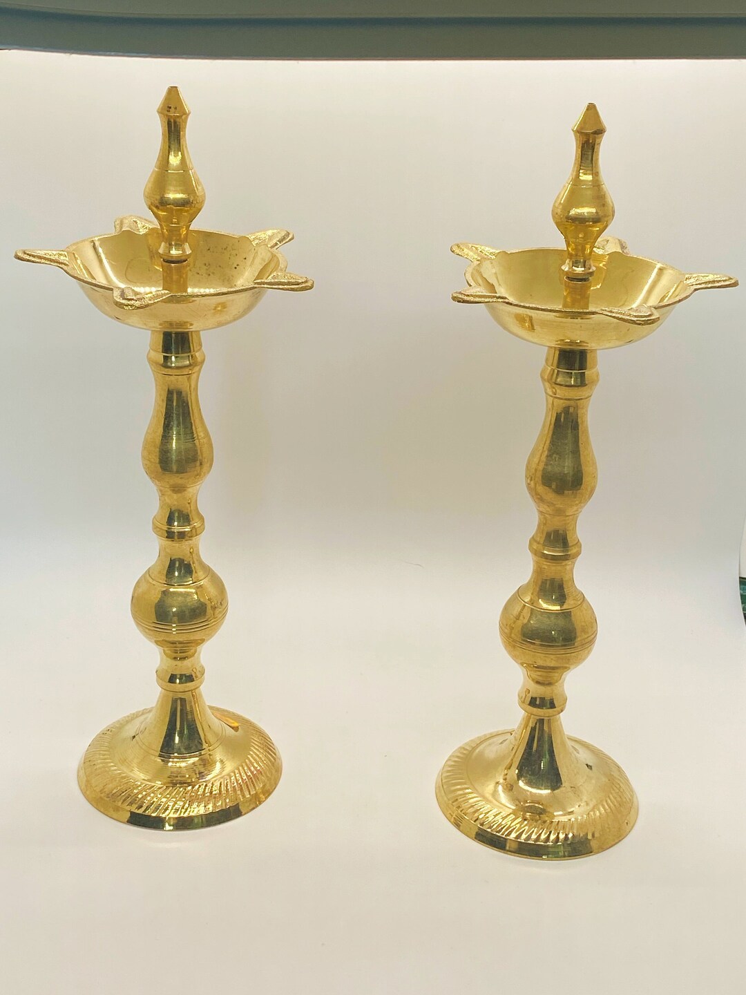 Kartique Diya Pfau Aus Messing – 5-Docht Öllampe, 15,2 Cm Hoch, Dekorativ Für Pooja & Wohnkultur