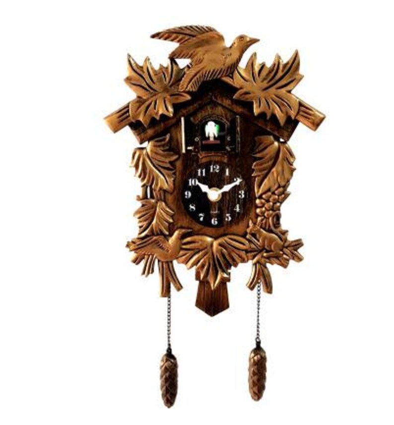 Wall Clock Bird Cuckoo Alarm Clock Etsy