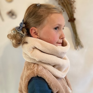 Kids snood, neckwarmer, infinity scarf, faux fur, snuggle fleece - different colors