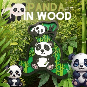 Multi-layer wooden panda
