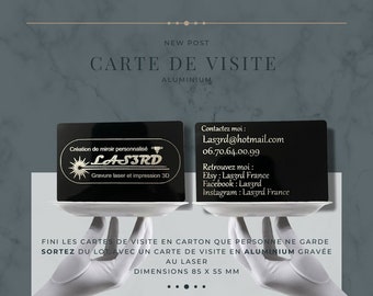 Carte de visite en aluminium