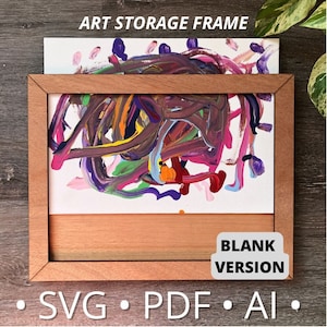 BLANK Kunst Aufbewahrung Rahmen Version Laser Cut Datei INSTANT DOWNLOAD svg pdf Ai glowforge k40 Donnerkind Kunstanzeige Organisation Dekor rustikal