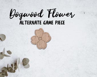 Dogwood flower blossom game piece - INSTANT download - svg dxf Ai - glowforge k40 thunder - wooden games - laser