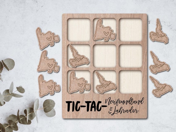 Tic Tac Toe svg files pattern for laser cutting