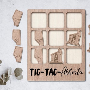 ALBERTA Laser Cut File Tic Tac Toe Coffee table game - INSTANT DOWNLOAD - svg dxf Ai - glowforge k40 thunder - wooden games - laser cutter