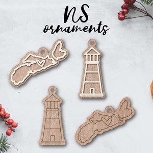 Ornamento de farol da NOVA ESCÓCIA arquivo laser download instantâneo svg dxf Ai glowforge k40 trovão ornamento de madeira rústica chaveiro decoração de natal