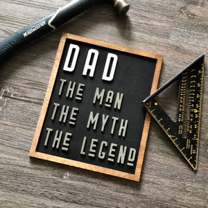 Laser cut file Father's Day Sign - SVG DXF Ai INSTANT download - easy cut file - Glowforge Beamo k40 - diy personalized gift - Dad legend