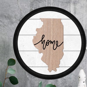 Illinois Shiplap muur teken Lasersnijden bestand INSTANT DOWNLOAD svg pdf Ai glowforge k40 donder - rustieke moderne houten decor boerderij