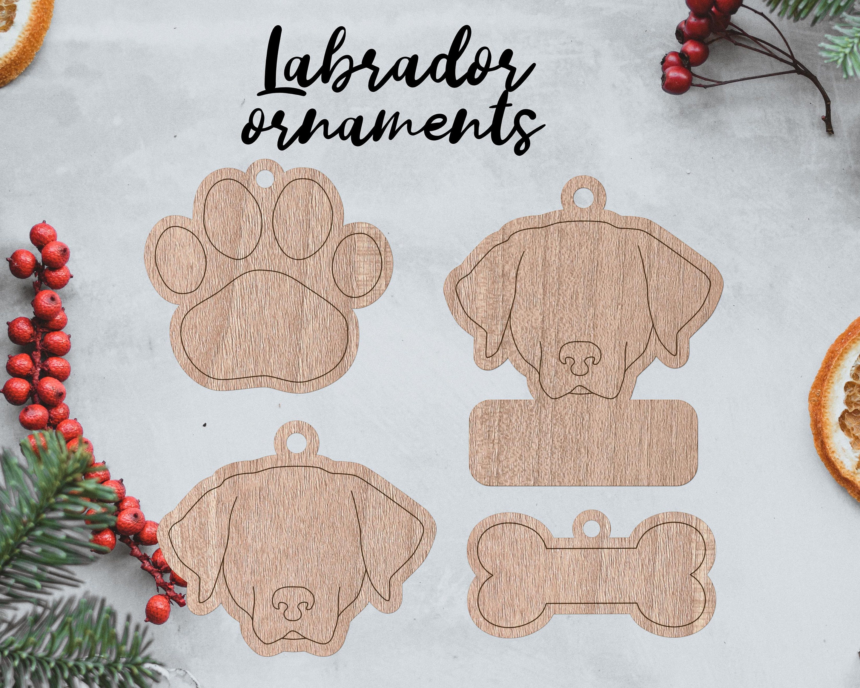Labrador Retriever Ornament Laser File - INSTANT Download Svg Pdf Ai ...