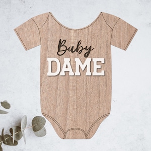 Baby Body Schwangerschaft Ankündigung Zeichen Laser Cut Datei - INSTANT DOWNLOAD - svg pdf Ai - glowforge k40 Donner - hölzern - Laser Cutter